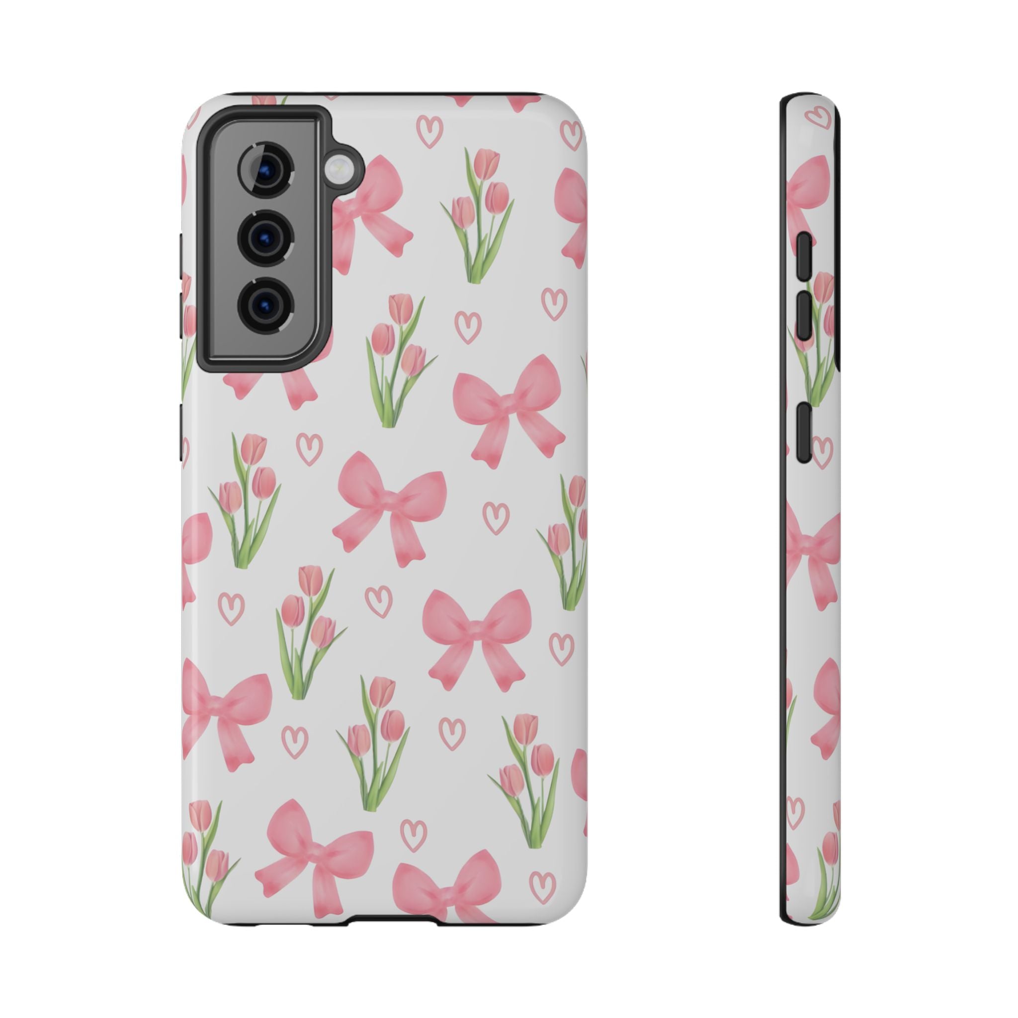 Floral Tough Phone Case, Cute Phone Cover, Gift for Her, Cell Phone Protector, Spring Accessories, Birthday Present, Trendy Design
