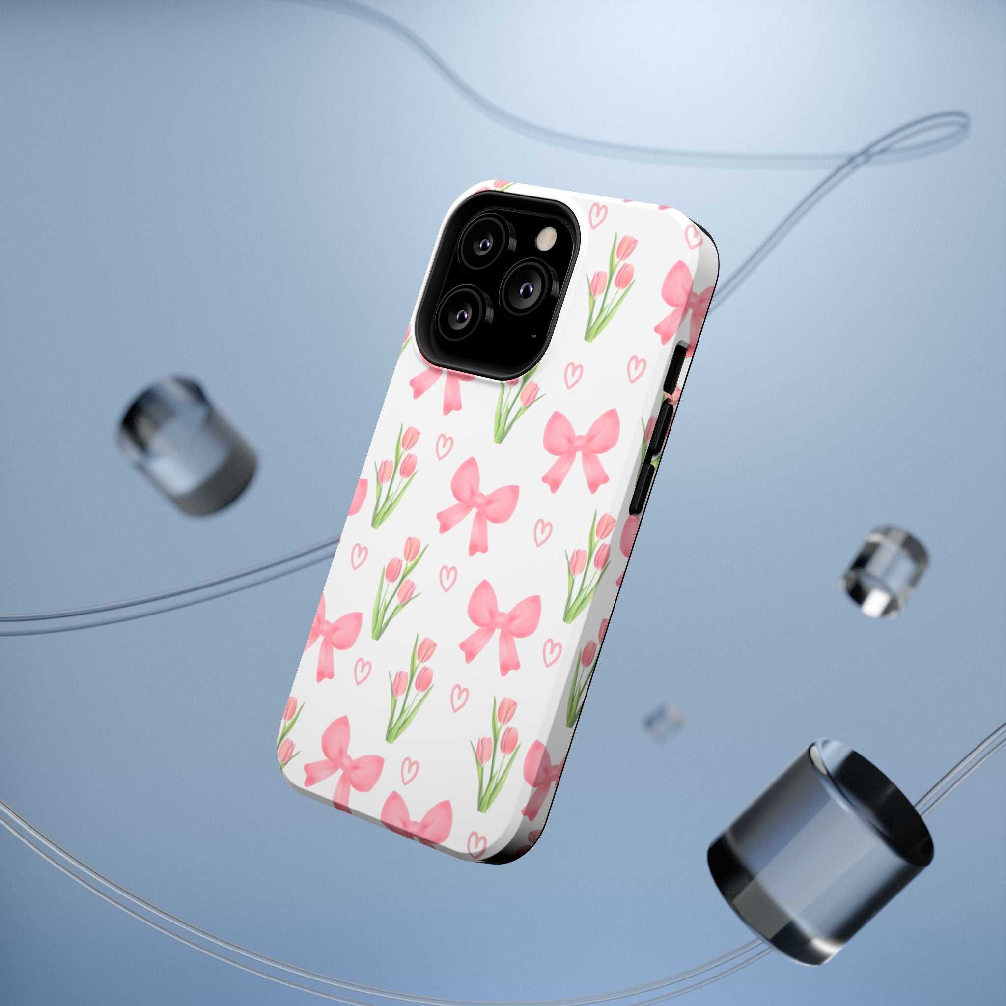 Floral Tough Phone Case, Cute Phone Cover, Gift for Her, Cell Phone Protector, Spring Accessories, Birthday Present, Trendy Design