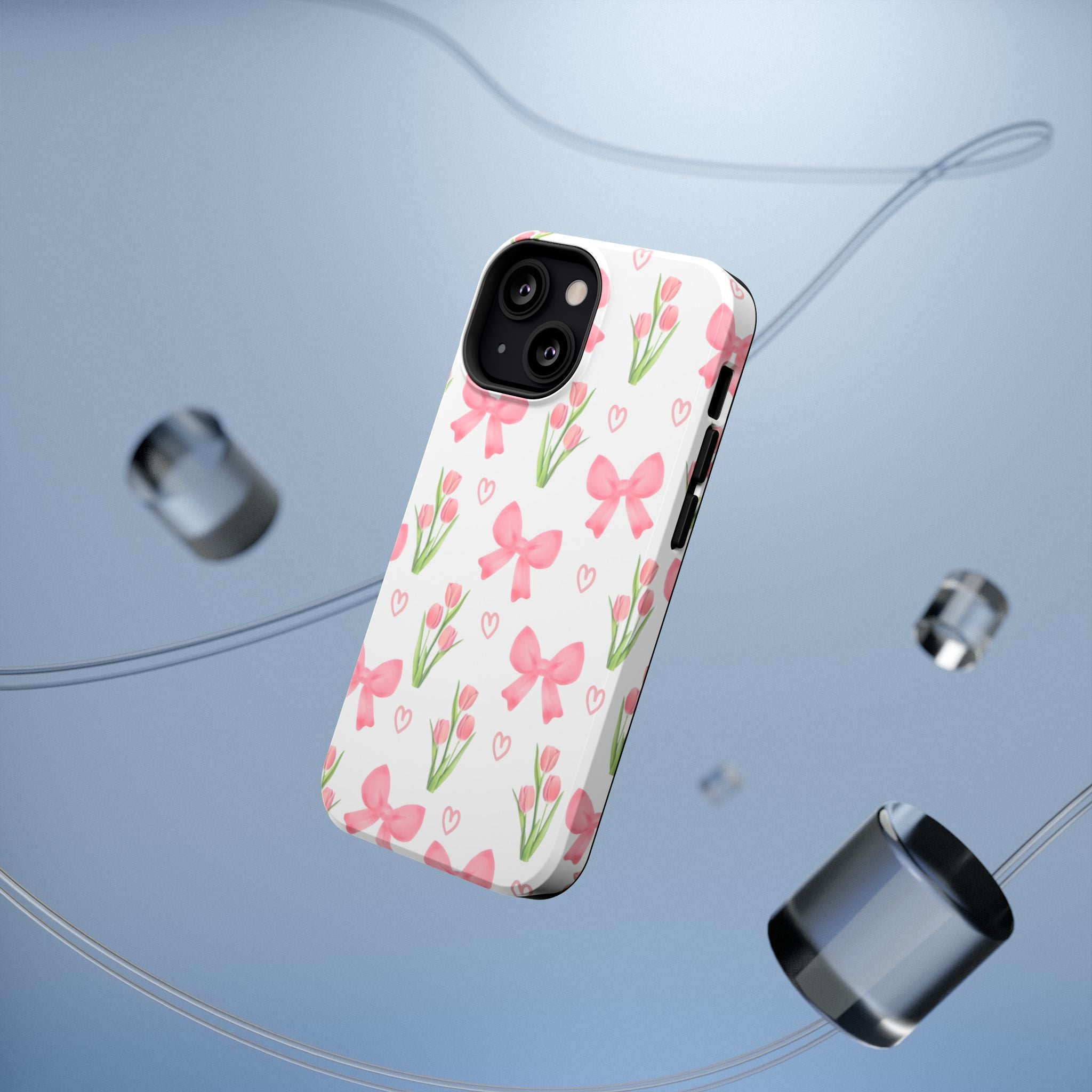 Floral Tough Phone Case, Cute Phone Cover, Gift for Her, Cell Phone Protector, Spring Accessories, Birthday Present, Trendy Design