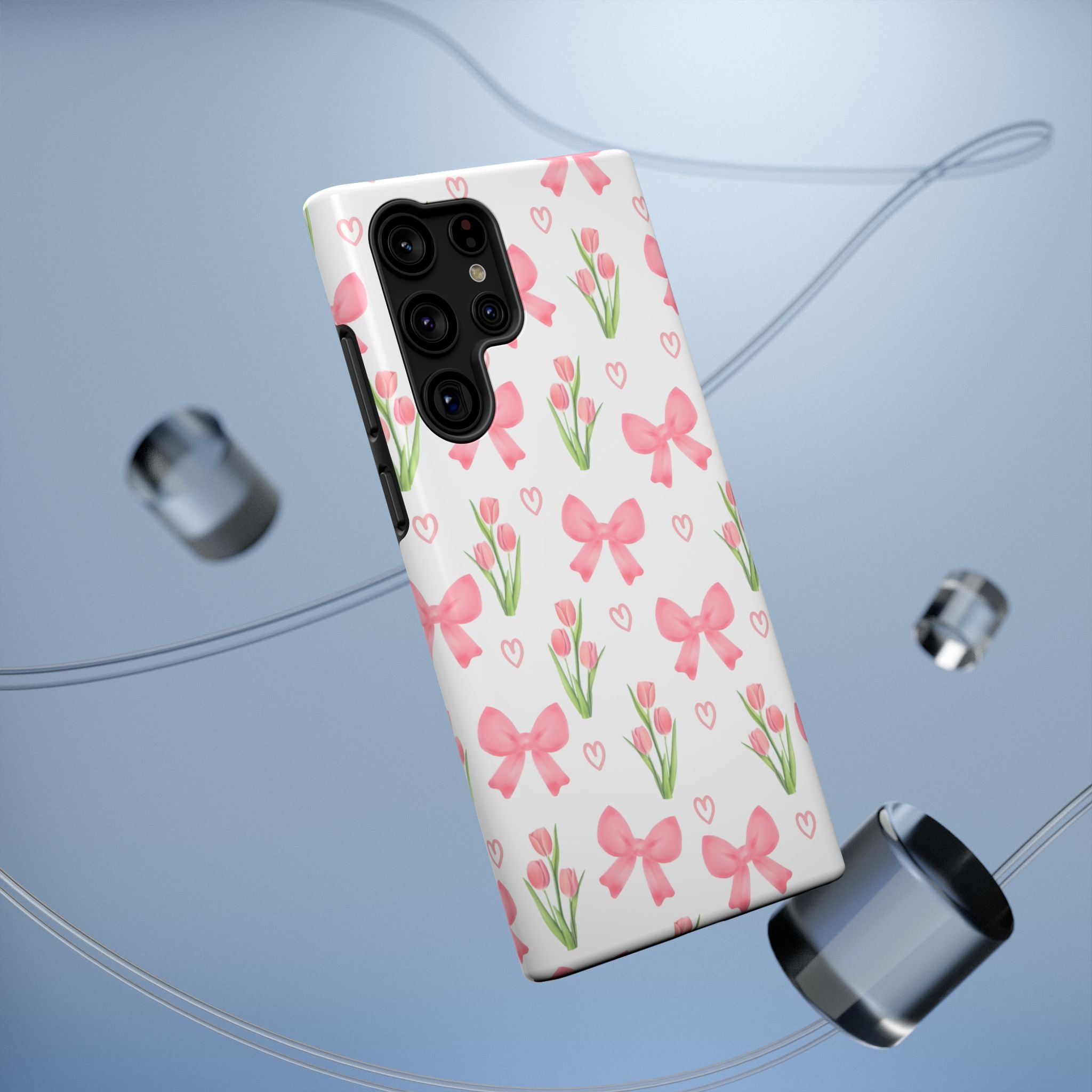 Floral Tough Phone Case, Cute Phone Cover, Gift for Her, Cell Phone Protector, Spring Accessories, Birthday Present, Trendy Design