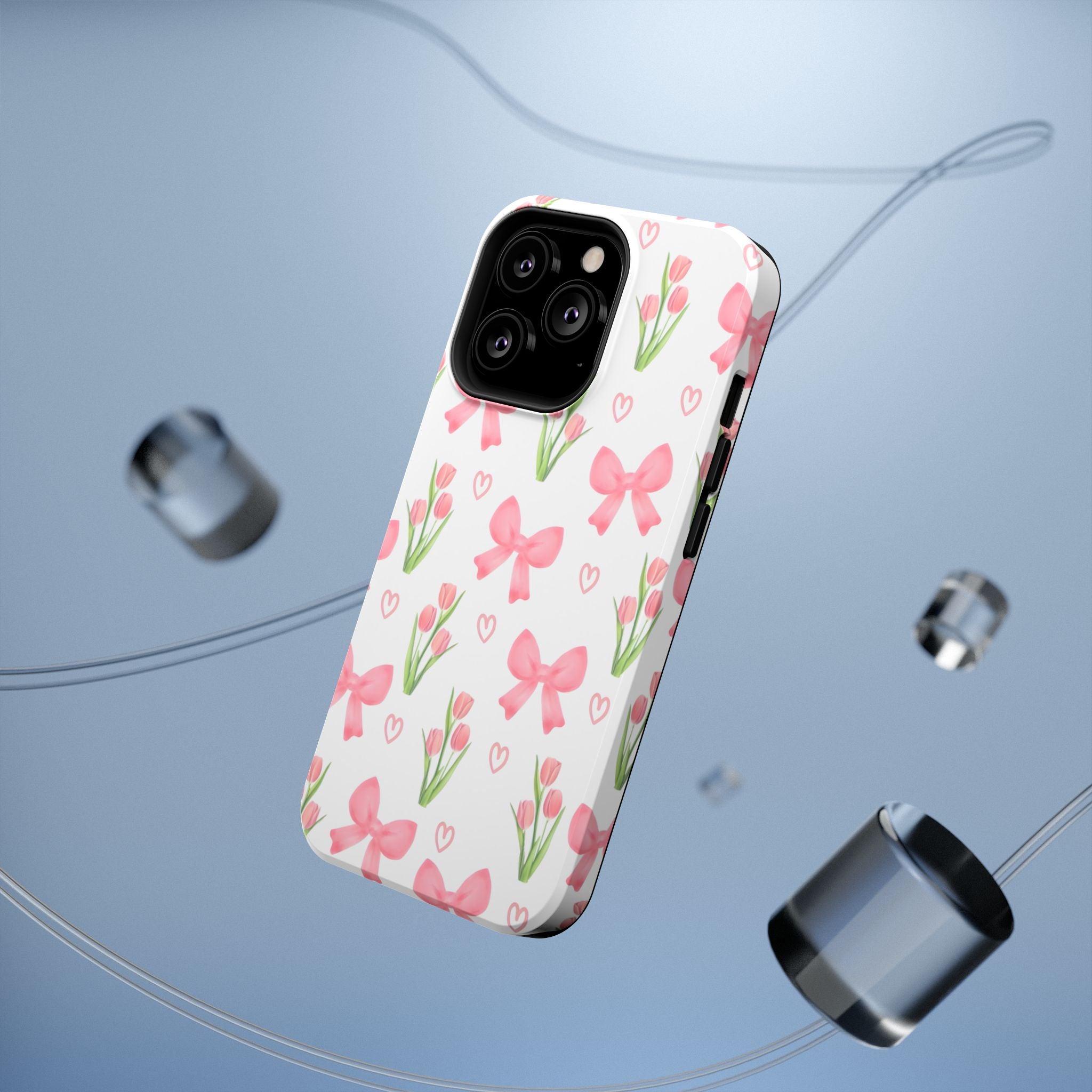 Floral Tough Phone Case, Cute Phone Cover, Gift for Her, Cell Phone Protector, Spring Accessories, Birthday Present, Trendy Design
