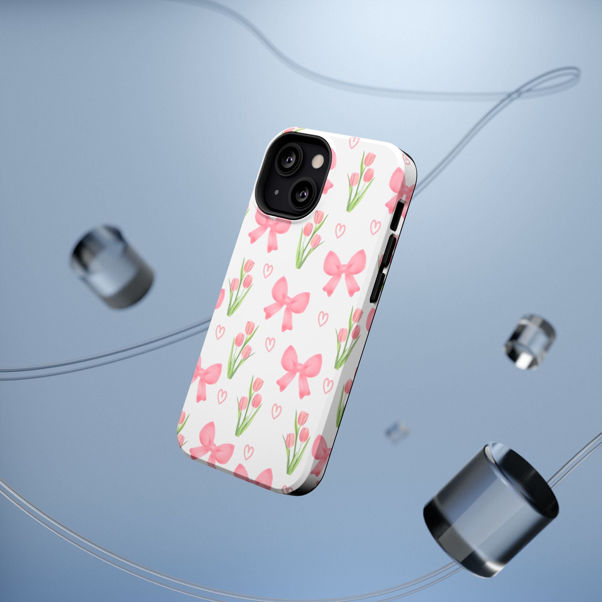 Floral Tough Phone Case, Cute Phone Cover, Gift for Her, Cell Phone Protector, Spring Accessories, Birthday Present, Trendy Design