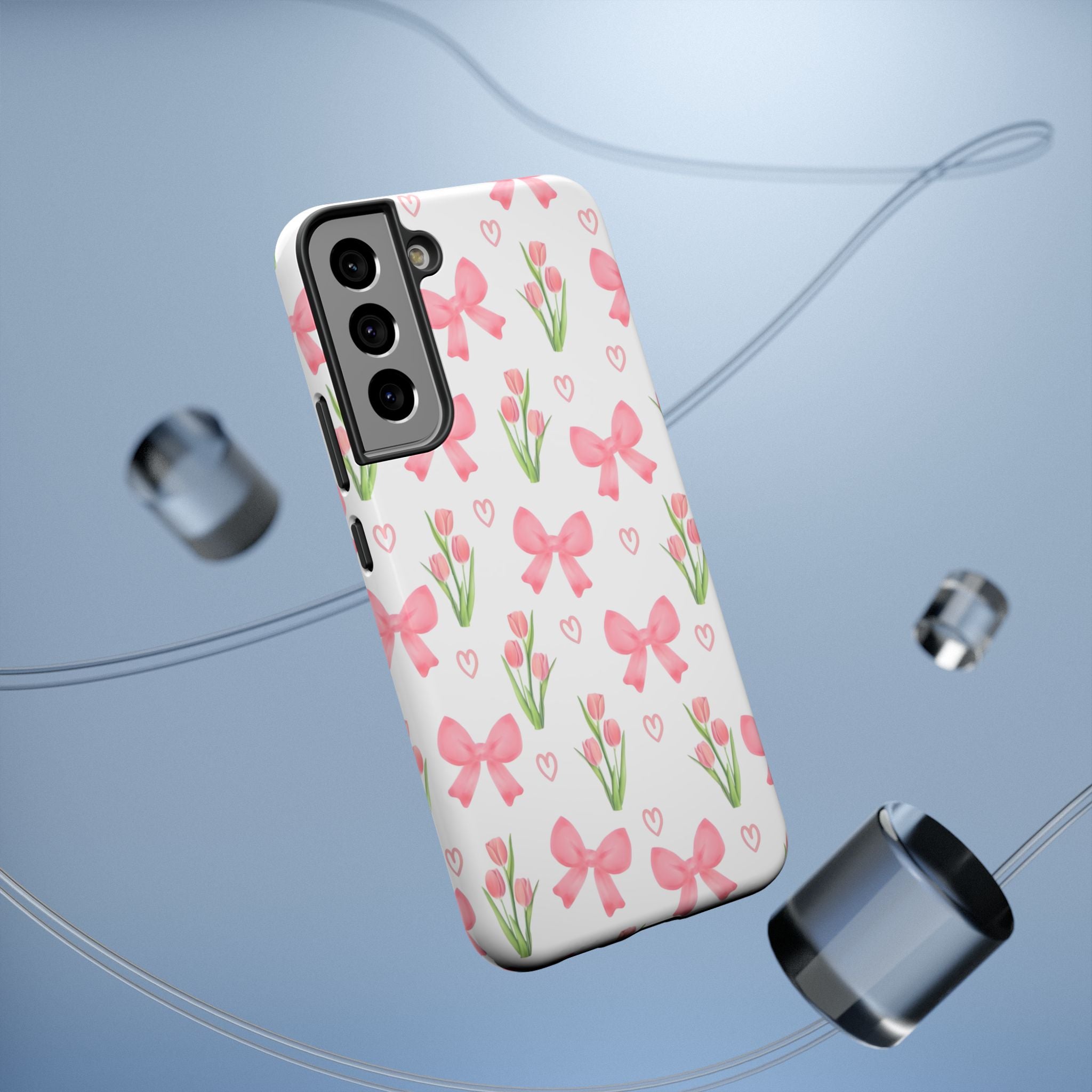 Floral Tough Phone Case, Cute Phone Cover, Gift for Her, Cell Phone Protector, Spring Accessories, Birthday Present, Trendy Design