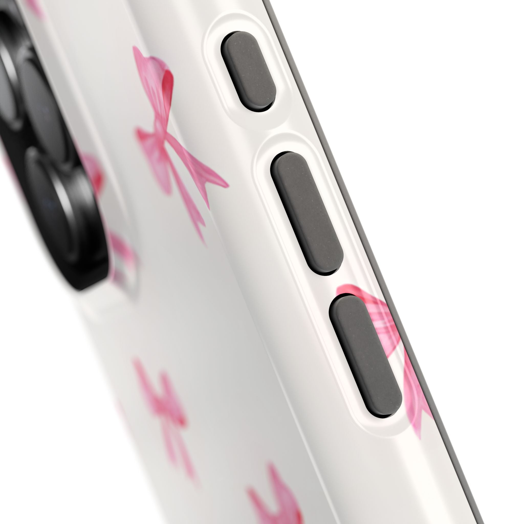 Chic Pink Bow Tough Phone Case - Durable Stylish Protection for Fashion Lovers