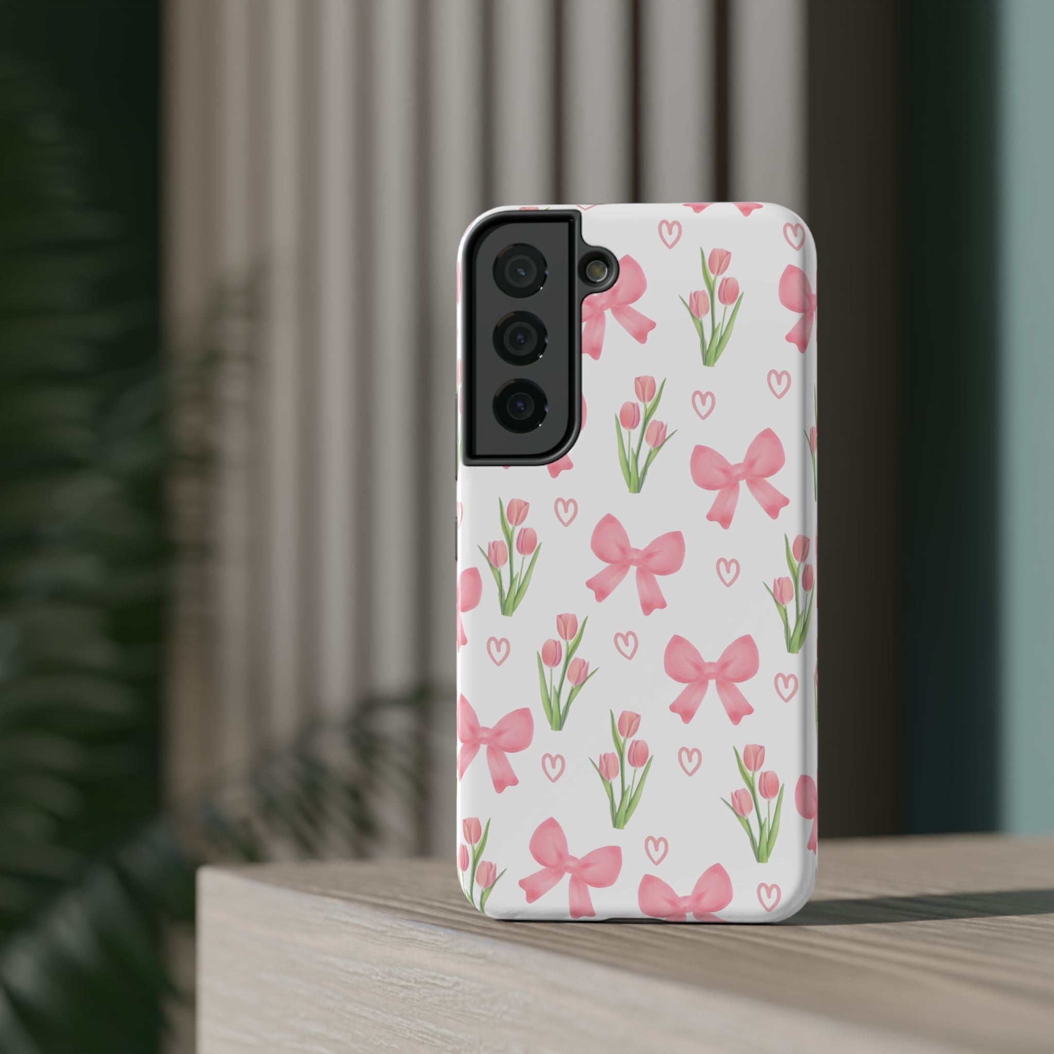 Floral Tough Phone Case, Cute Phone Cover, Gift for Her, Cell Phone Protector, Spring Accessories, Birthday Present, Trendy Design