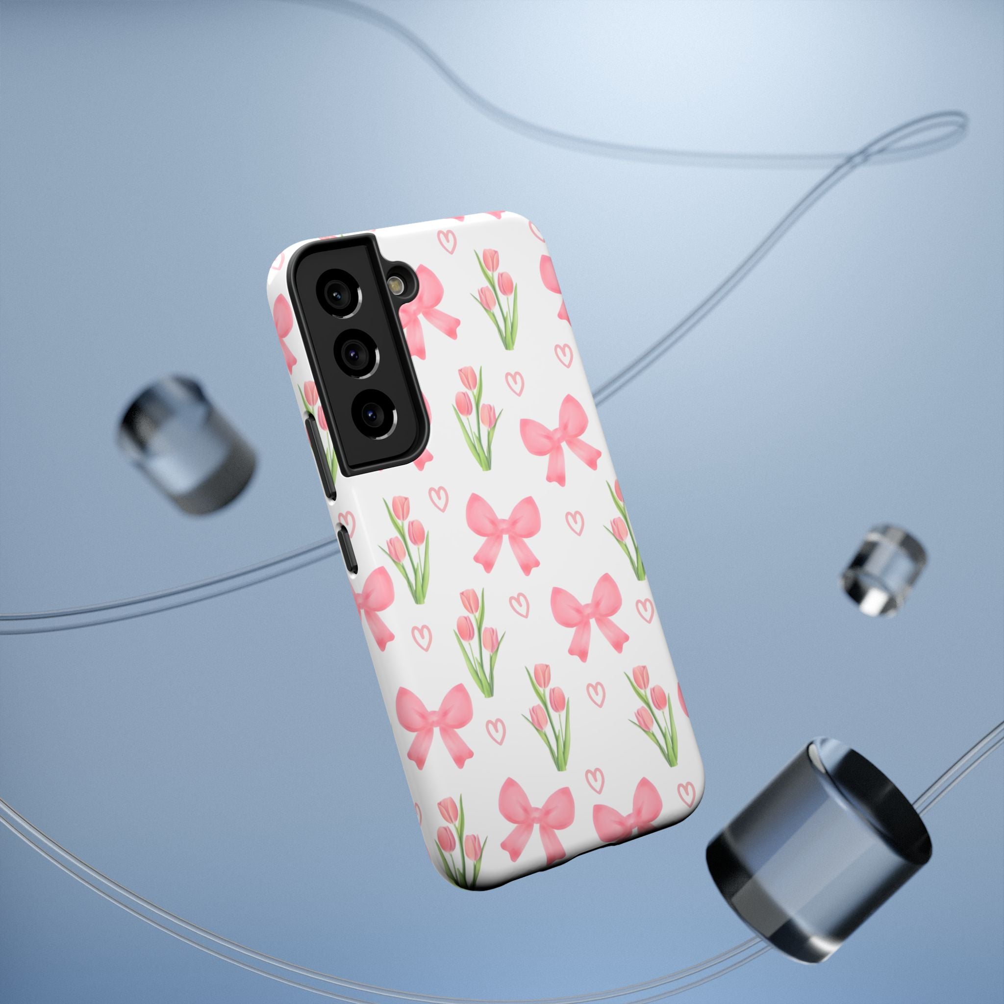Floral Tough Phone Case, Cute Phone Cover, Gift for Her, Cell Phone Protector, Spring Accessories, Birthday Present, Trendy Design