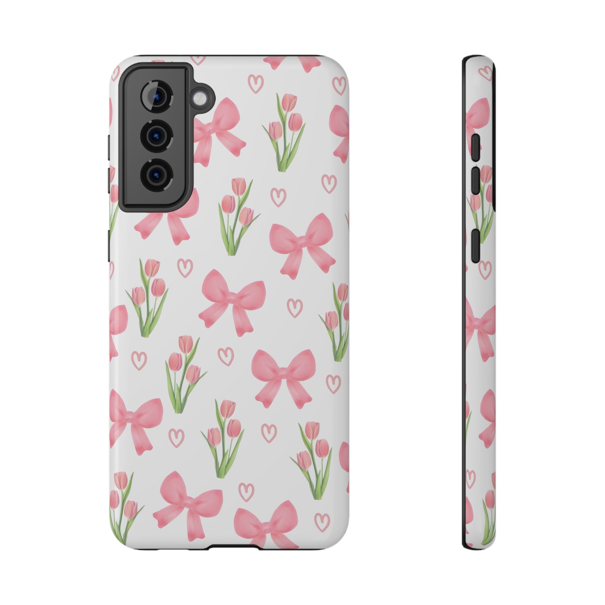 Floral Tough Phone Case, Cute Phone Cover, Gift for Her, Cell Phone Protector, Spring Accessories, Birthday Present, Trendy Design