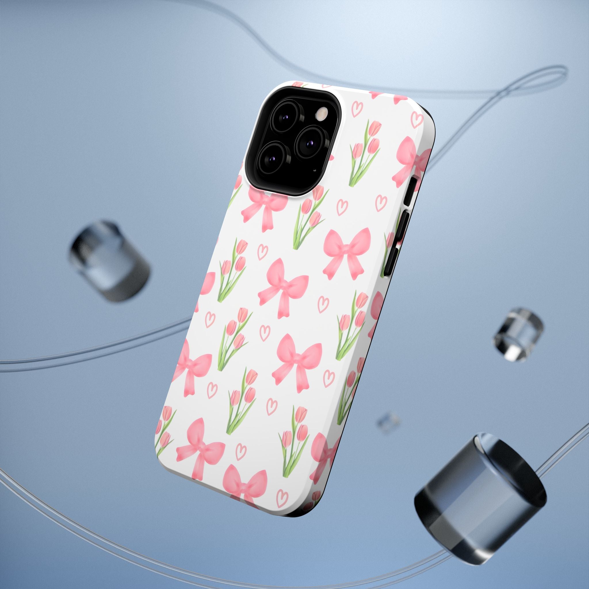 Floral Tough Phone Case, Cute Phone Cover, Gift for Her, Cell Phone Protector, Spring Accessories, Birthday Present, Trendy Design