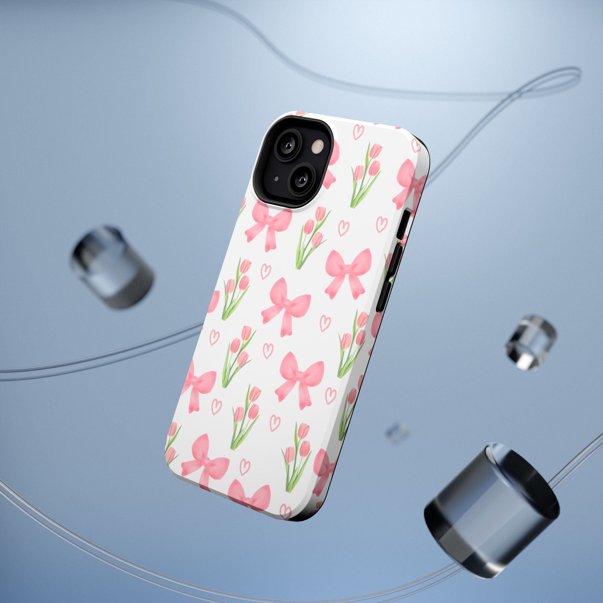 Floral Tough Phone Case, Cute Phone Cover, Gift for Her, Cell Phone Protector, Spring Accessories, Birthday Present, Trendy Design