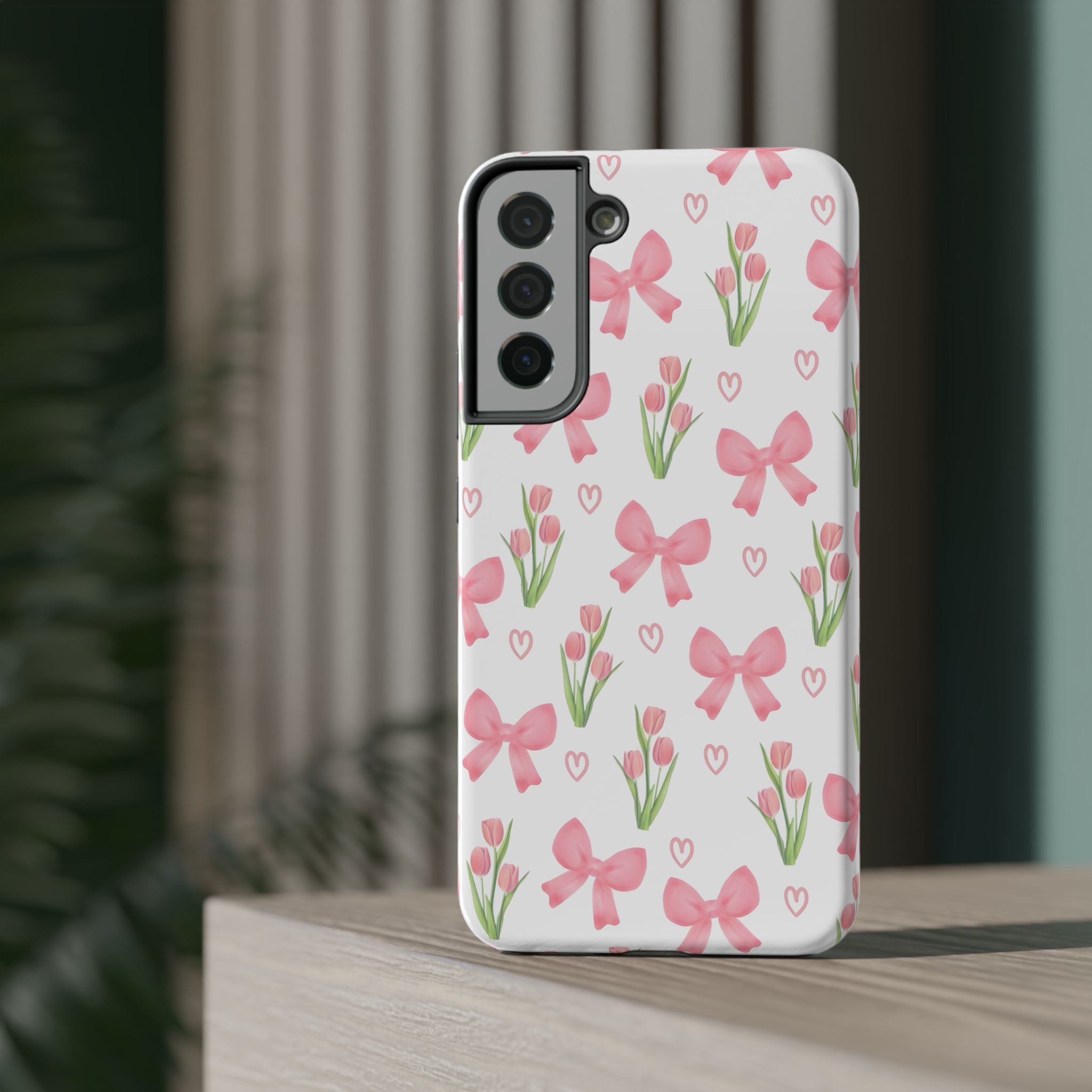 Floral Tough Phone Case, Cute Phone Cover, Gift for Her, Cell Phone Protector, Spring Accessories, Birthday Present, Trendy Design