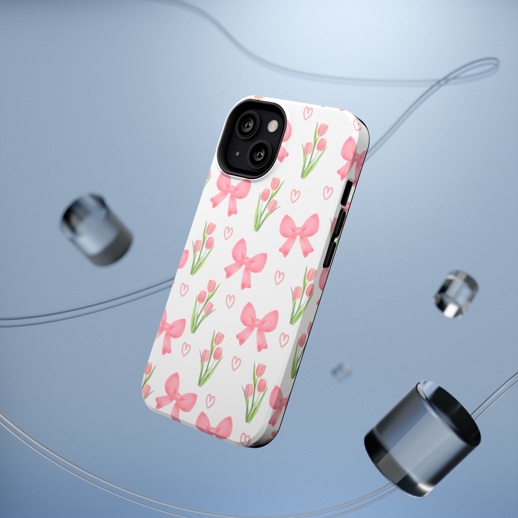 Floral Tough Phone Case, Cute Phone Cover, Gift for Her, Cell Phone Protector, Spring Accessories, Birthday Present, Trendy Design